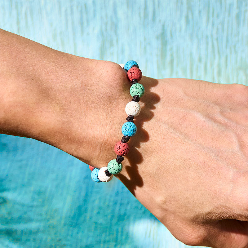 Nimara Ritual Colorful Lava Rock Support Bracelet