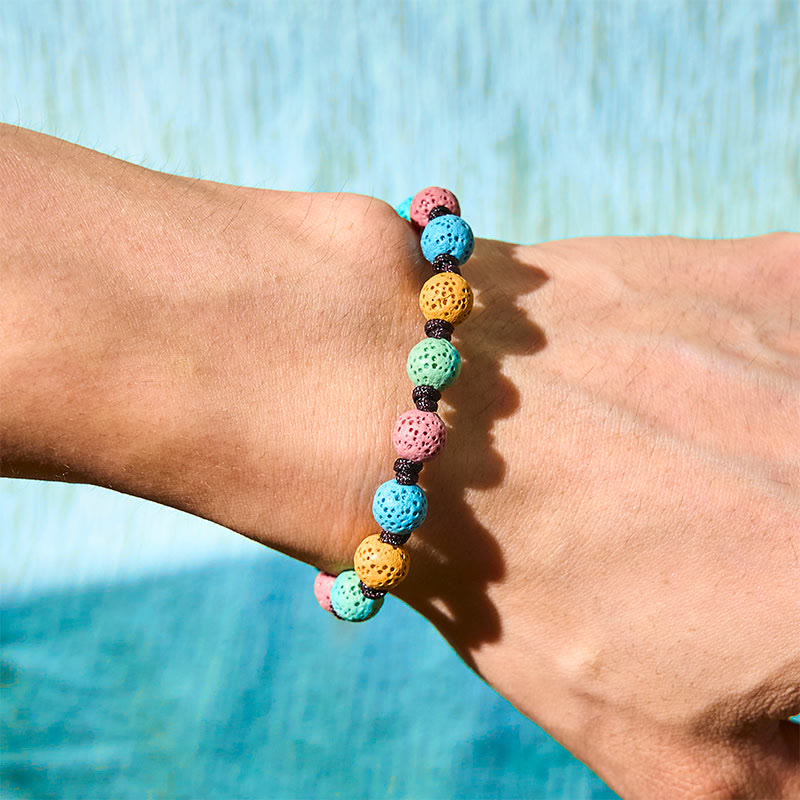 Nimara Ritual Colorful Lava Rock Support Bracelet