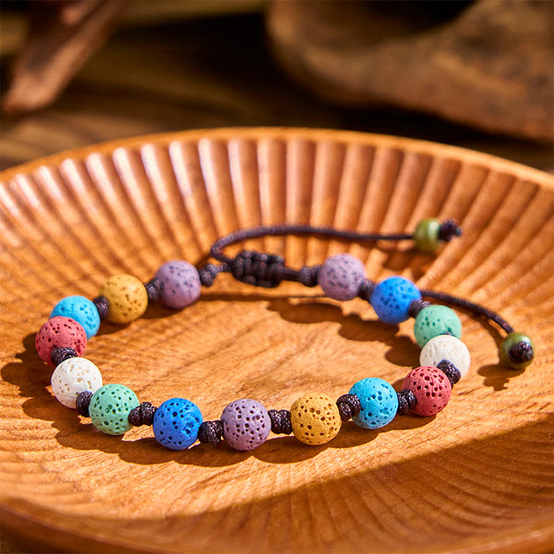 Nimara Ritual Colorful Lava Rock Support Bracelet