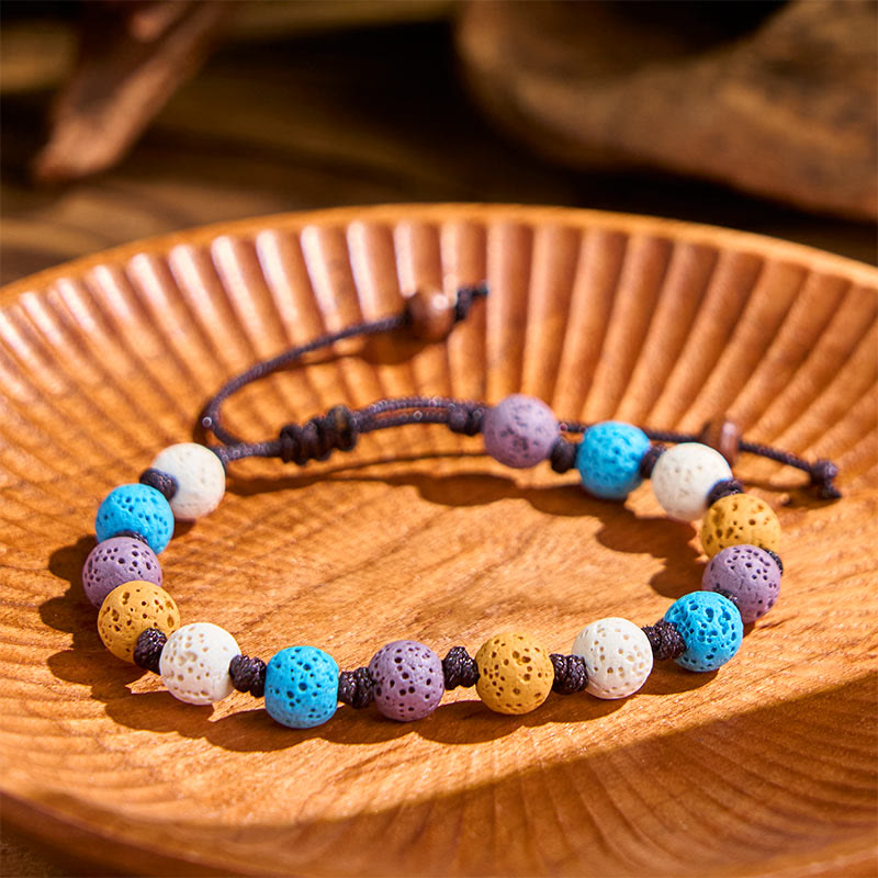 Nimara Ritual Colorful Lava Rock Support Bracelet