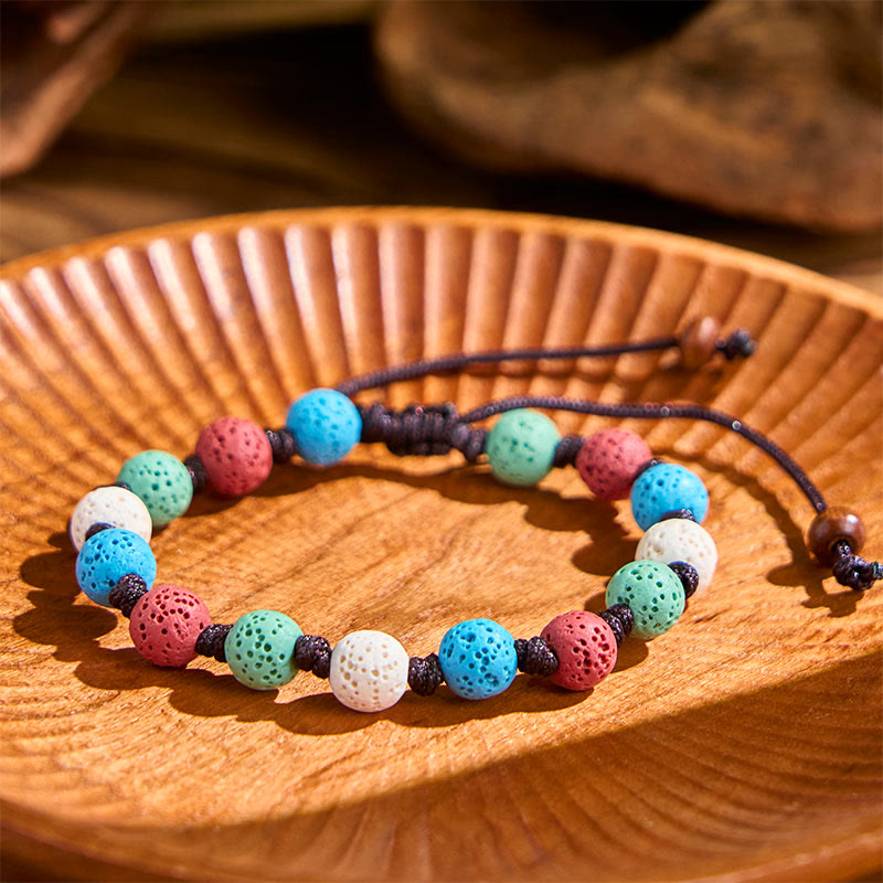 Nimara Ritual Colorful Lava Rock Support Bracelet