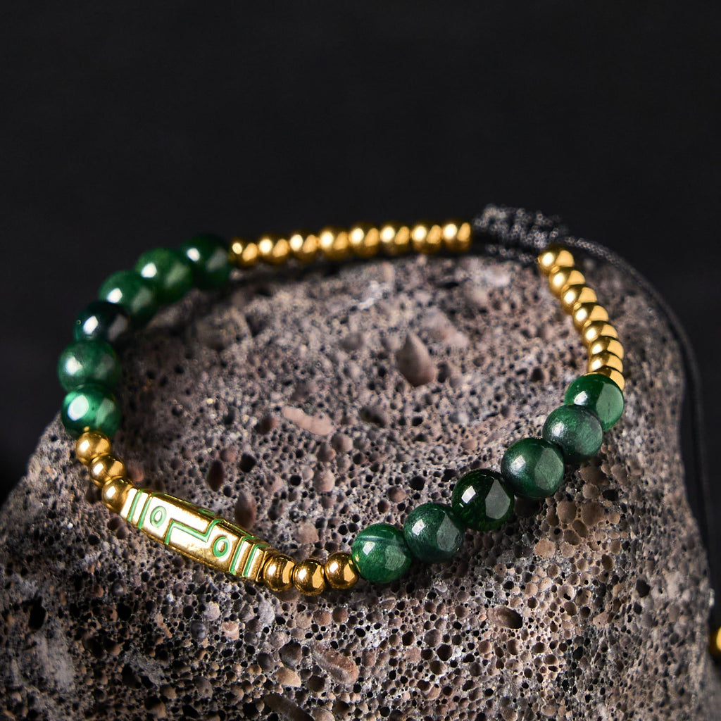 Nimara Ritual Cute Bone Pattern Tiger Eye Courage Beads Bracelet