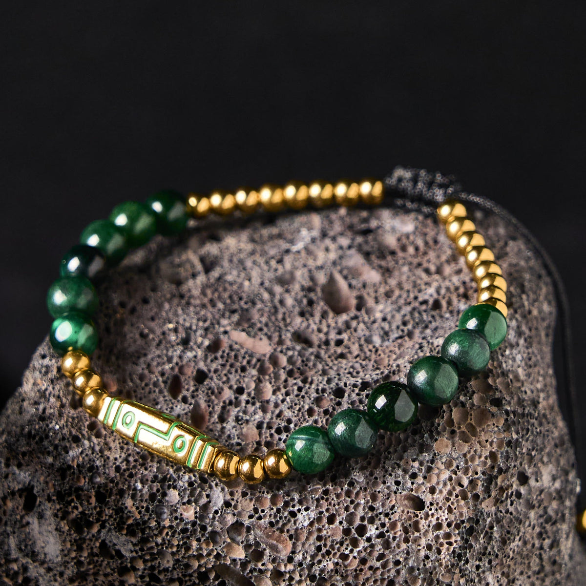 Nimara Ritual Cute Bone Pattern Tiger Eye Courage Beads Bracelet