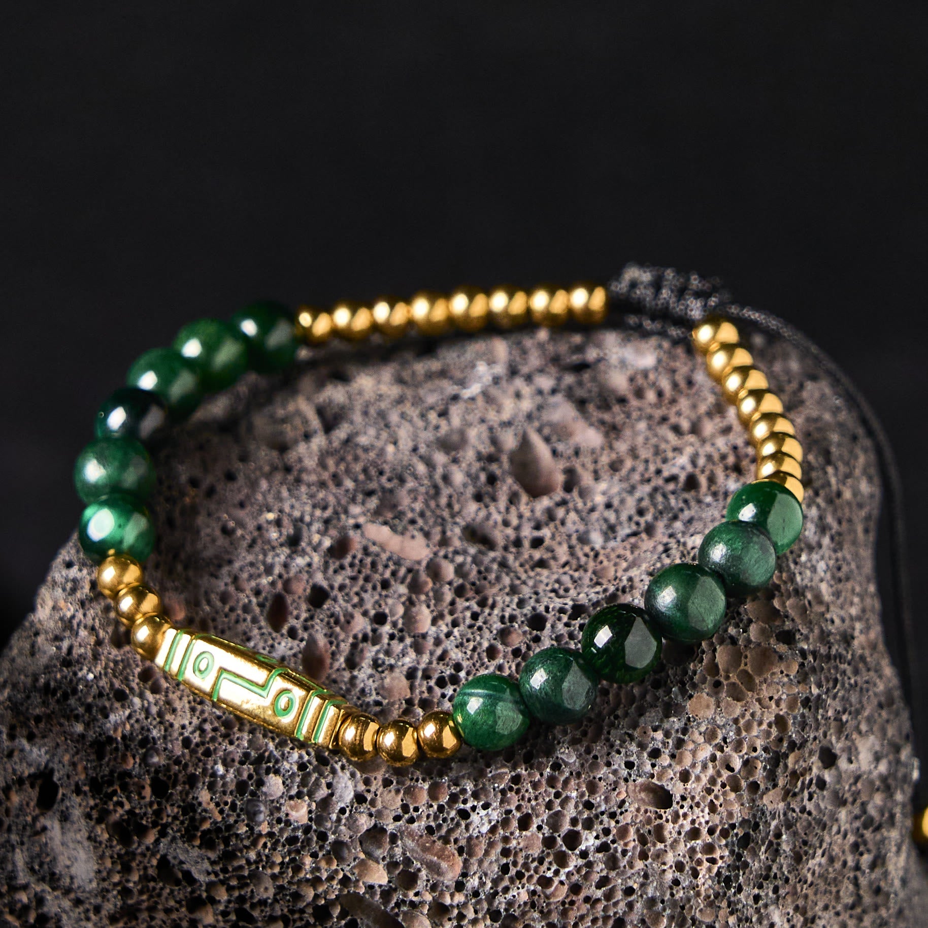 Nimara Ritual Cute Bone Pattern Tiger Eye Courage Beads Bracelet
