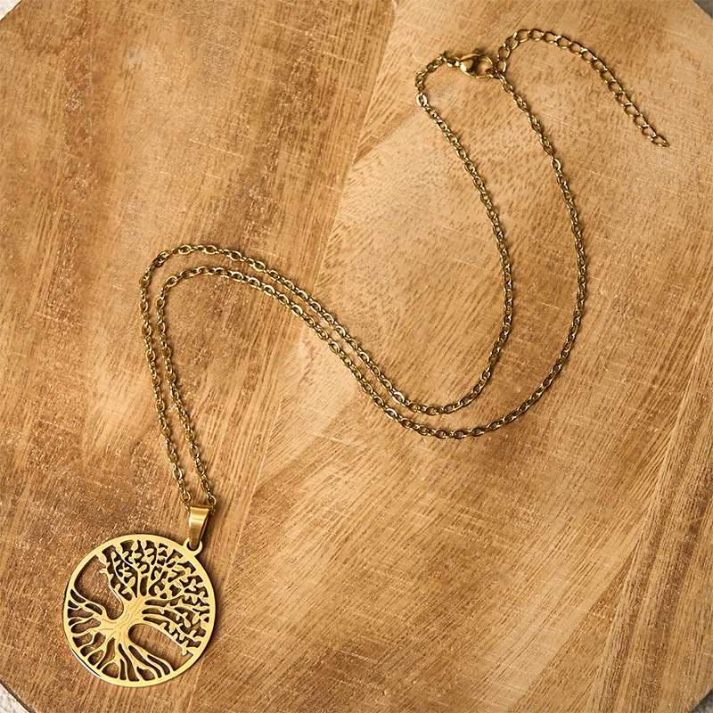 Nimara Ritual The Tree Of Life Titanium Steel Enlightenment Necklace Pendant