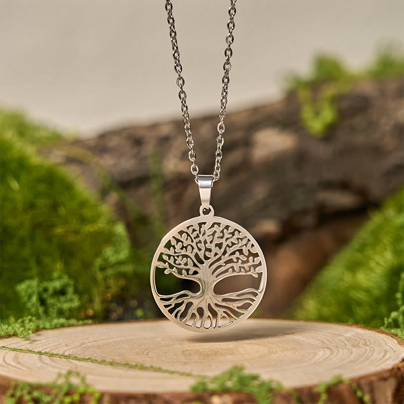 Nimara Ritual The Tree Of Life Titanium Steel Enlightenment Necklace Pendant