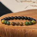 Nimara Ritual Turquoise Tiger Eye Beads Glass Balance Serenity Bracelet