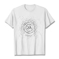Nimara Ritual Mandala Om Symbol Mantra Pattern Tee Cotton T-shirt
