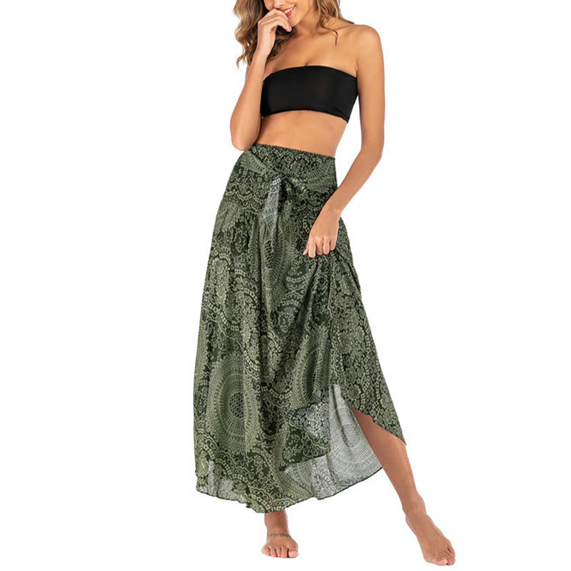 Nimara Ritual Two Style Wear Boho Compass Rose Flower Skirt Dress