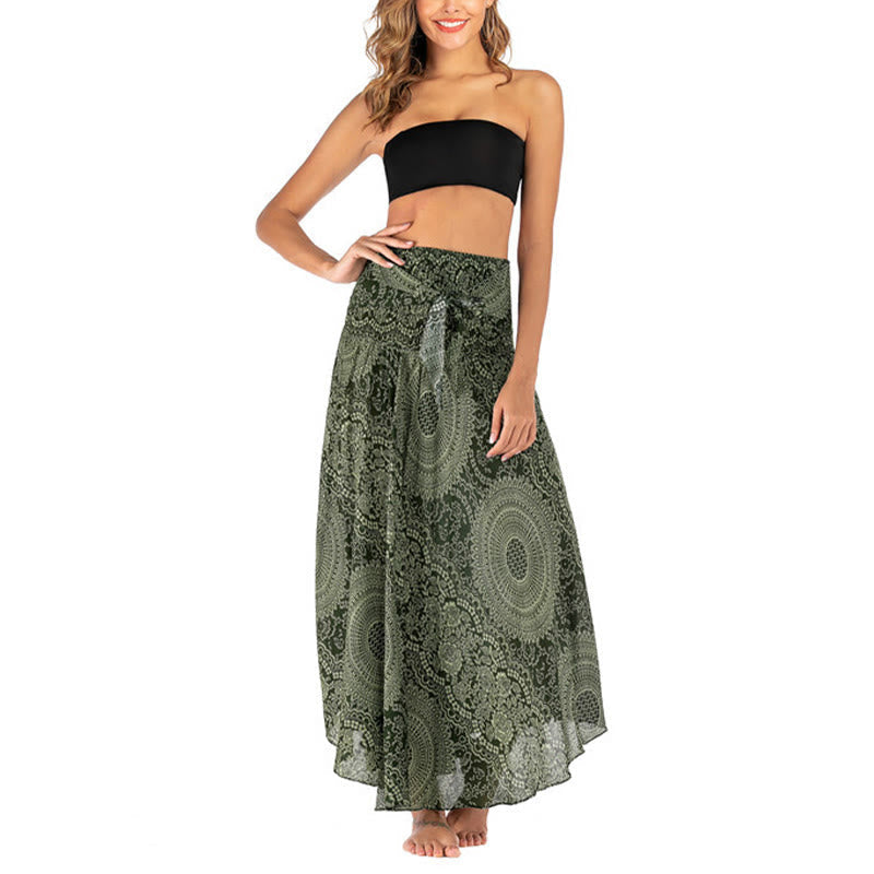 Nimara Ritual Two Style Wear Boho Compass Rose Flower Skirt Dress