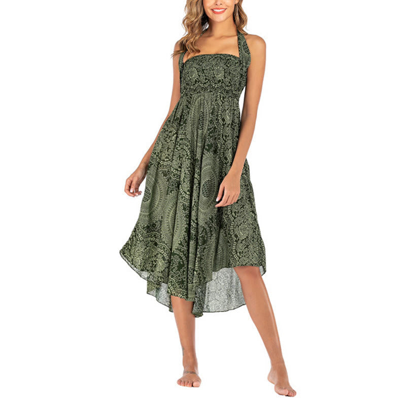Nimara Ritual Two Style Wear Boho Compass Rose Flower Skirt Dress