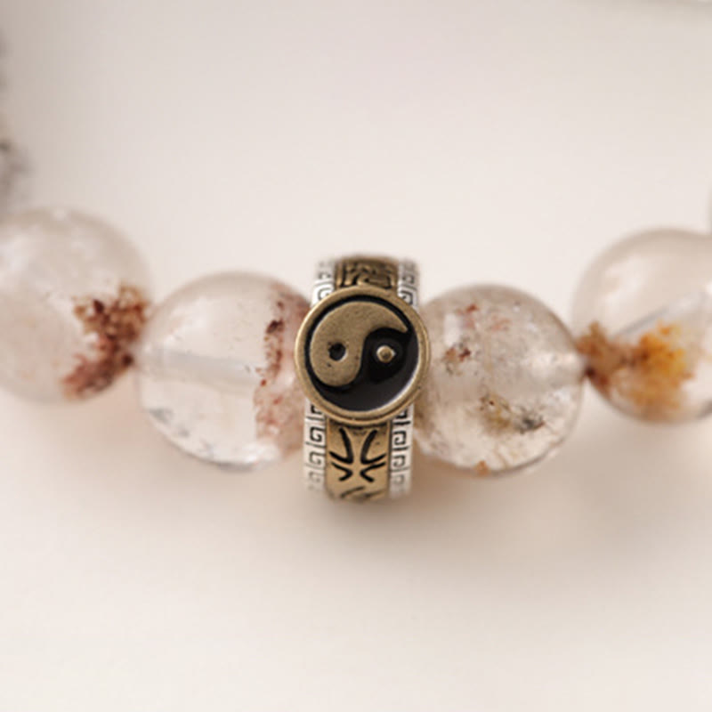 Nimara Ritual Lightning Struck Wood Red Phantom Yin Yang Protection Bracelet