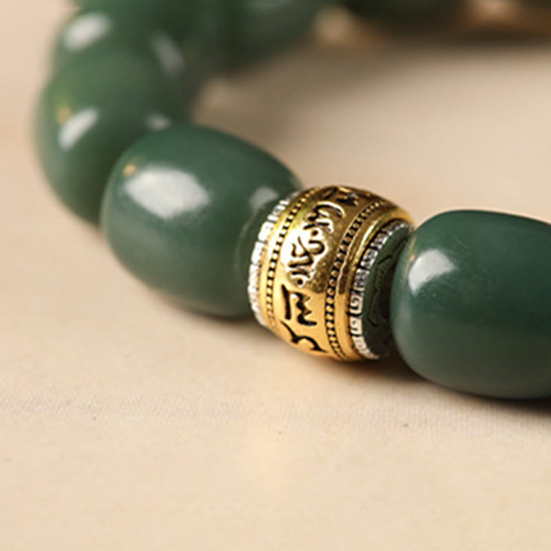 Nimara Ritual Bodhi Seed Om Mani Padme Hum Lion Head Peace Bracelet