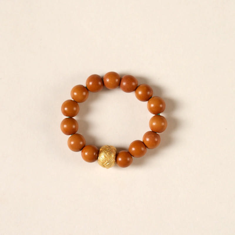 Nimara Ritual Olive Pit Bead Copper Coin Inner Strength Ring