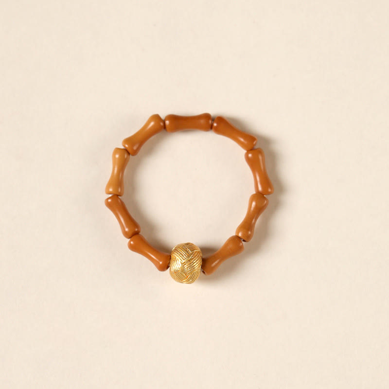 Nimara Ritual Olive Pit Bead Copper Coin Inner Strength Ring