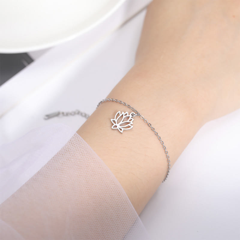 Nimara Ritual Lotus Pattern Titanium Steel Enlightenment Bracelet