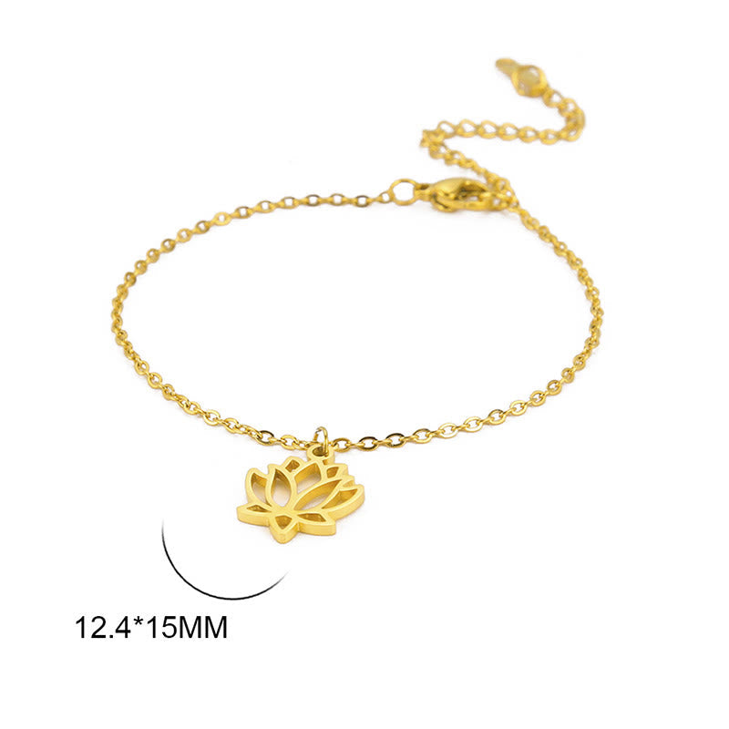 Nimara Ritual Lotus Pattern Titanium Steel Enlightenment Bracelet