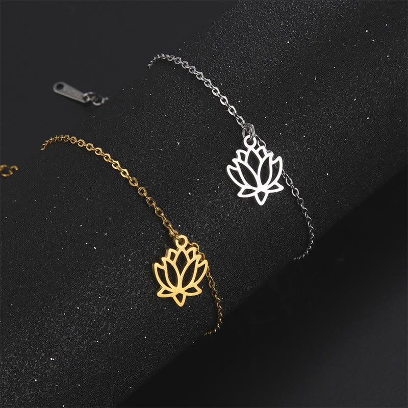 Nimara Ritual Lotus Pattern Titanium Steel Enlightenment Bracelet