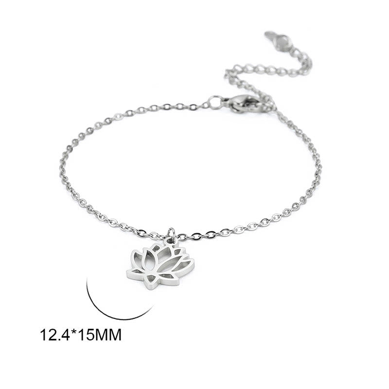 Nimara Ritual Lotus Pattern Titanium Steel Enlightenment Bracelet