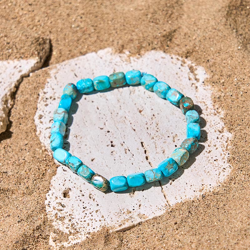 Nimara Ritual Natural Colorful Emperor Stone Oval Square Beads Anti-stress Bracelet