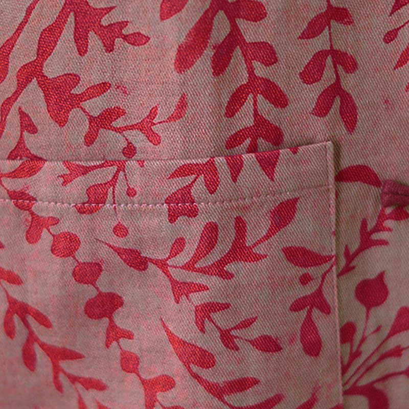 Nimara Ritual Frog-button Vine Leaves Women's Coat With Pockets