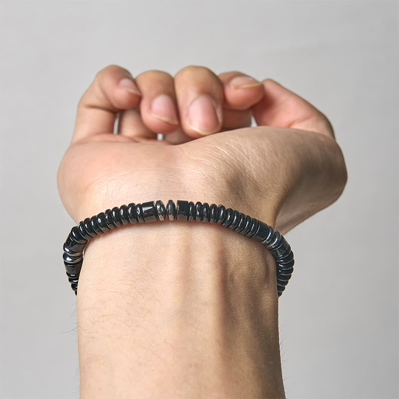 Nimara Ritual Small Black Obsidian Green Aventurine Grey Jasper Tiger Eye Strength Rope Bracelet