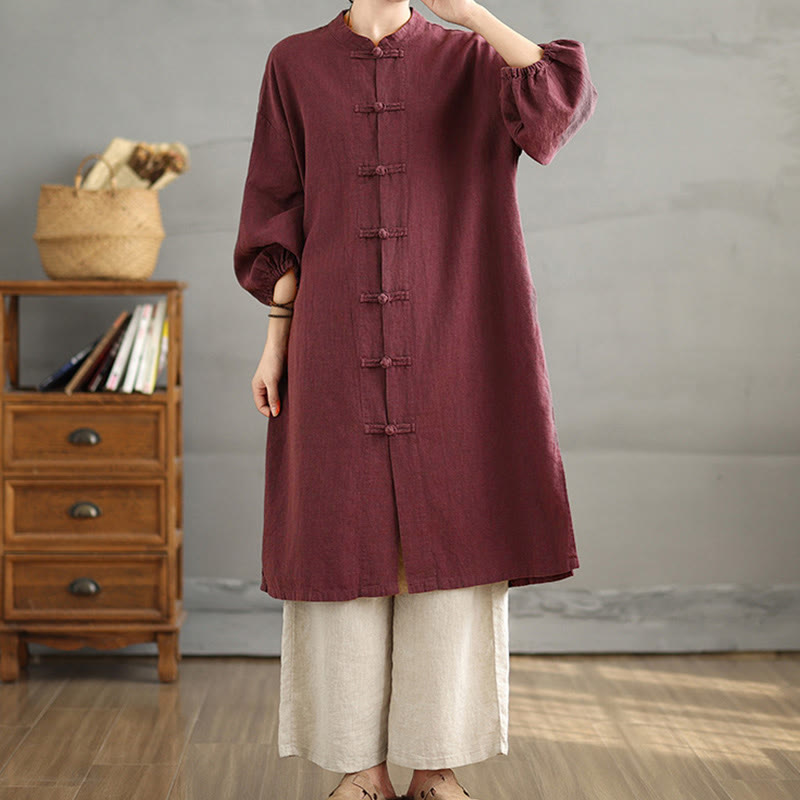 Nimara Ritual Casual Frog-button Women's Coat With Pockets