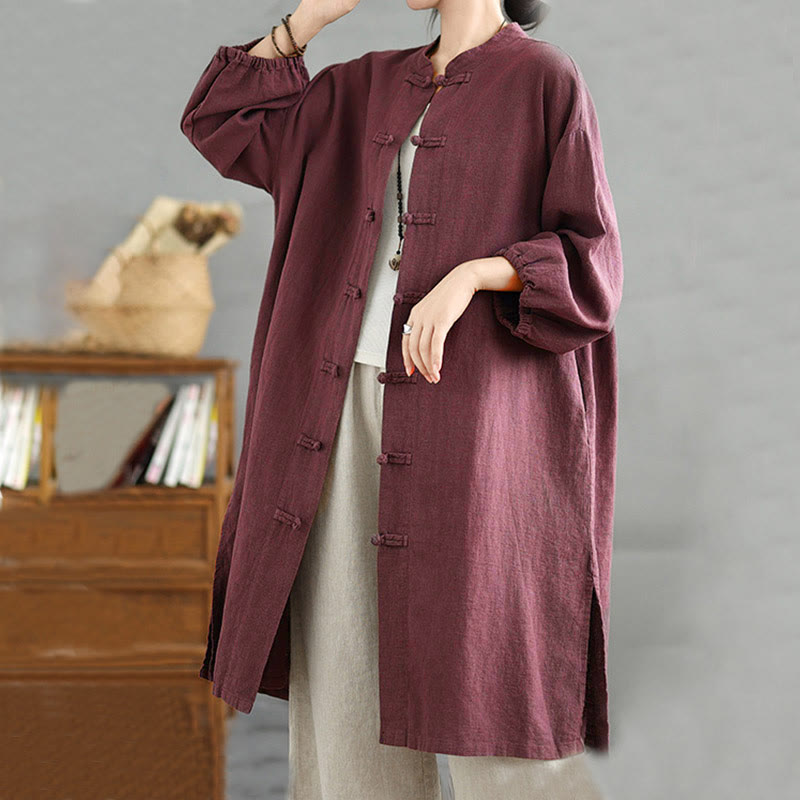 Nimara Ritual Casual Frog-button Women's Coat With Pockets