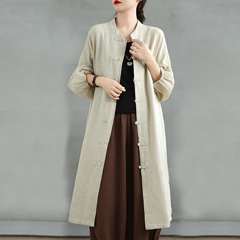 Nimara Ritual Casual Frog-button Women's Coat With Pockets