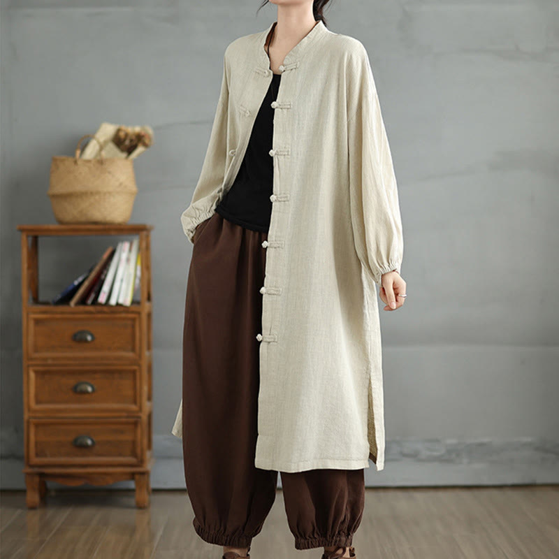 Nimara Ritual Casual Frog-button Women's Coat With Pockets