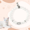 Nimara Ritual White Cat Natural White Chalcedony Bead Positive Bracelet