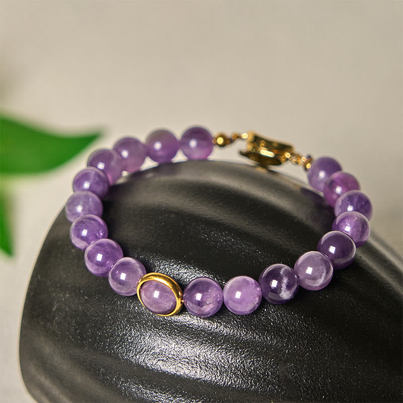 Nimara Ritual Natural Amethyst Beads Balance Relieves Stress Buckle Bracelet