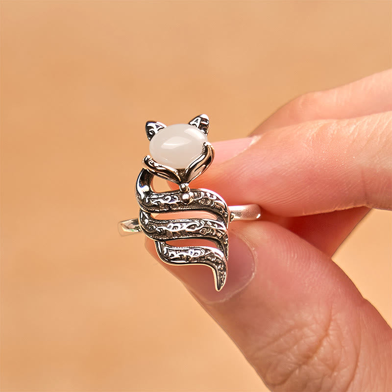 Nimara Ritual Copper Fox Head Open Healing Ring