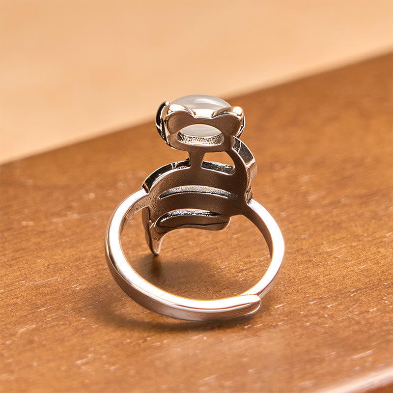 Nimara Ritual Copper Fox Head Open Healing Ring