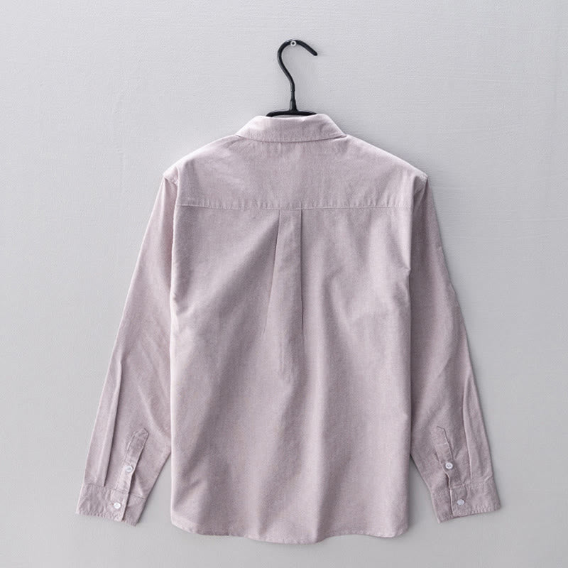Nimara Ritual Solid Color Long Sleeve Buttons Down Design Men Cotton Shirt Clothing