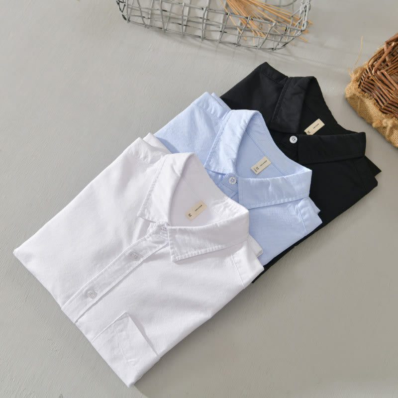 Nimara Ritual Solid Color Long Sleeve Buttons Down Design Men Cotton Shirt Clothing