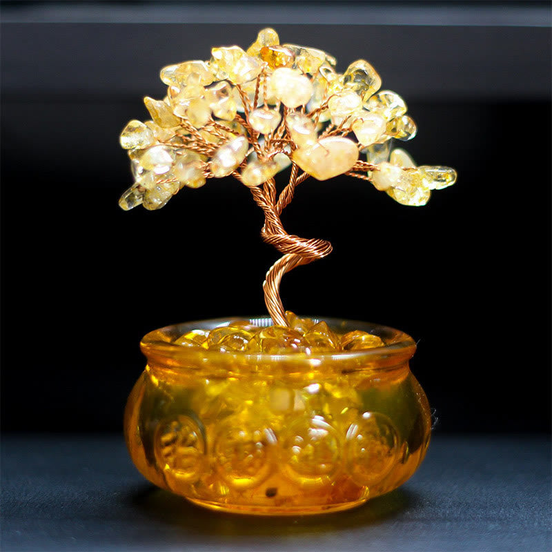 Nimara Ritual Various Crystal Citrine Amethyst Pink Crystal Tree Prosperity Home Decoration