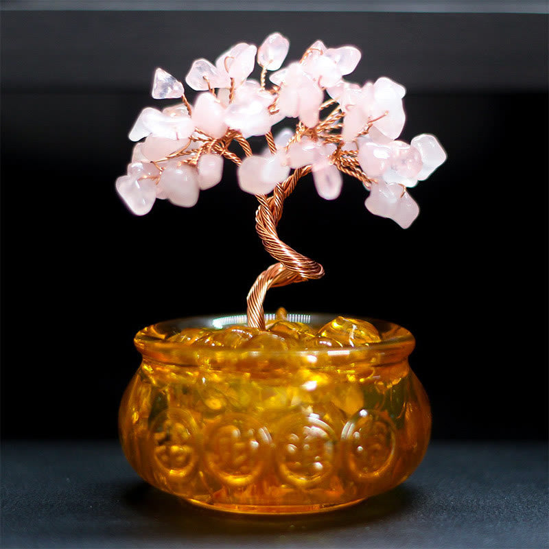 Nimara Ritual Various Crystal Citrine Amethyst Pink Crystal Tree Prosperity Home Decoration