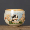 Nimara Ritual Cute Bow Tie Cat Teacup Kung Fu Tea Cup
