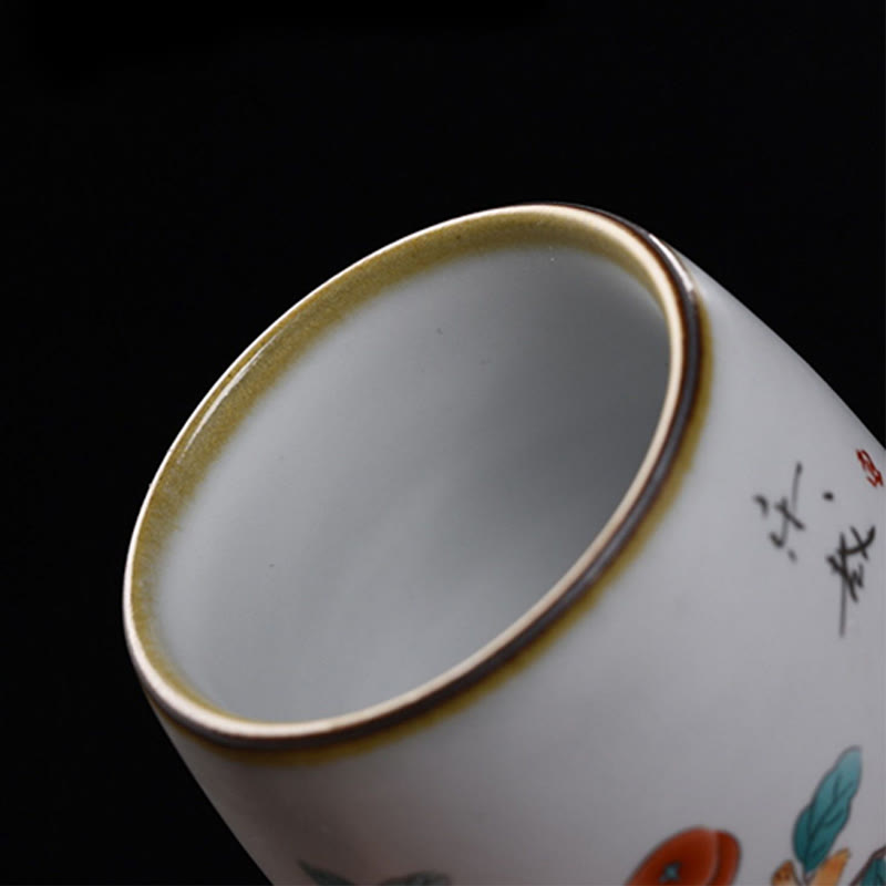 Nimara Ritual Cute Lying Cat Branches Teacup Kung Fu Tea Cup