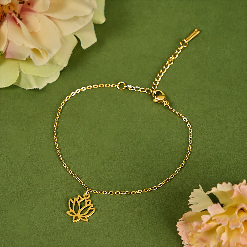 Nimara Ritual Lotus Pattern Titanium Steel Enlightenment Bracelet