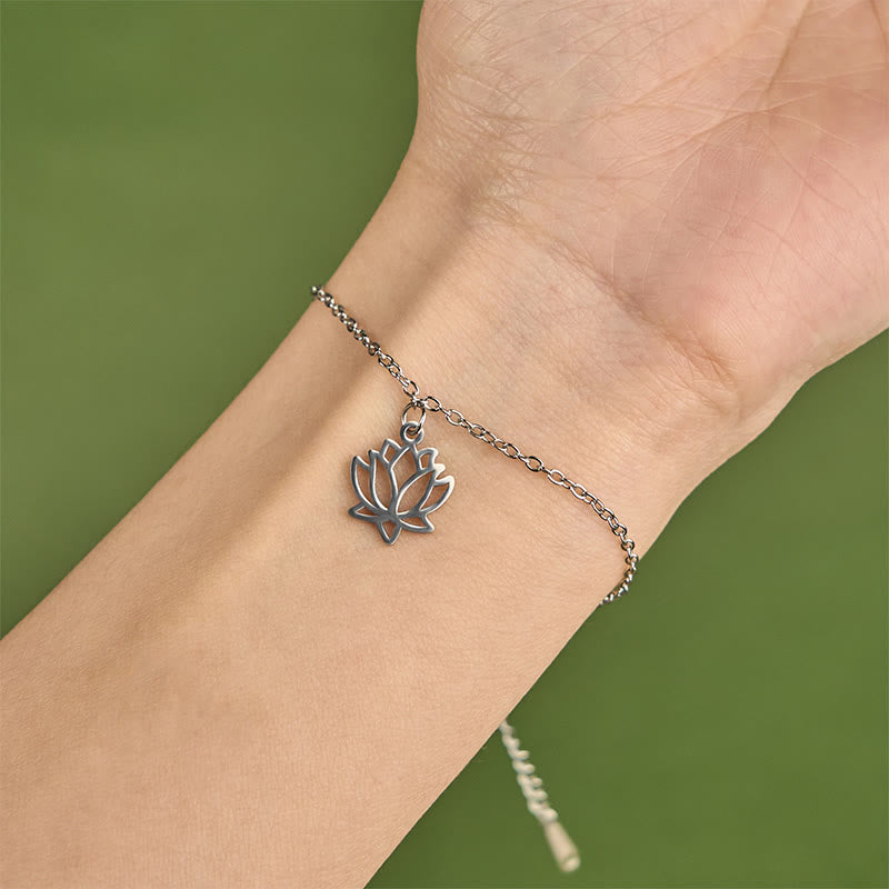 Nimara Ritual Lotus Pattern Titanium Steel Enlightenment Bracelet