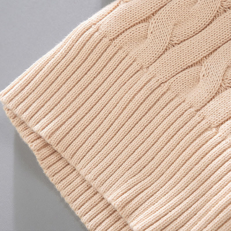 Nimara Ritual Winter Textured High Neck Zipper Design Men's Long Sleeve Cotton Sweater