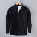 Nimara Ritual Winter Textured High Neck Zipper Design Men's Long Sleeve Cotton Sweater