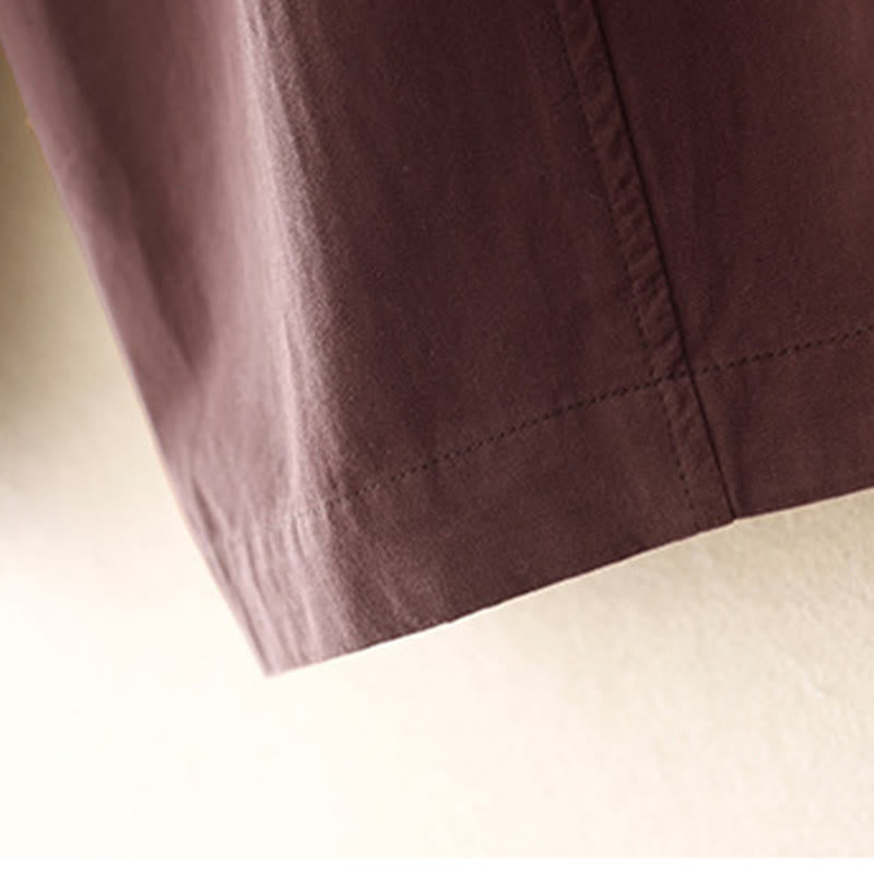 Nimara Ritual Plain 7-8 Length Women's Harem Cotton Pants With Pockets