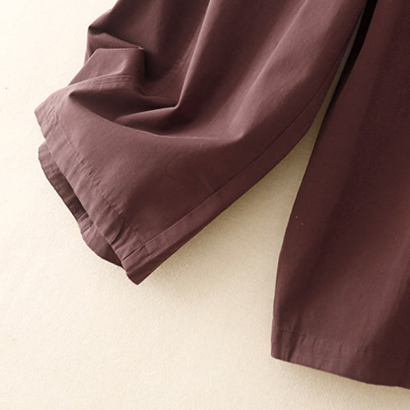 Nimara Ritual Plain 7-8 Length Women's Harem Cotton Pants With Pockets