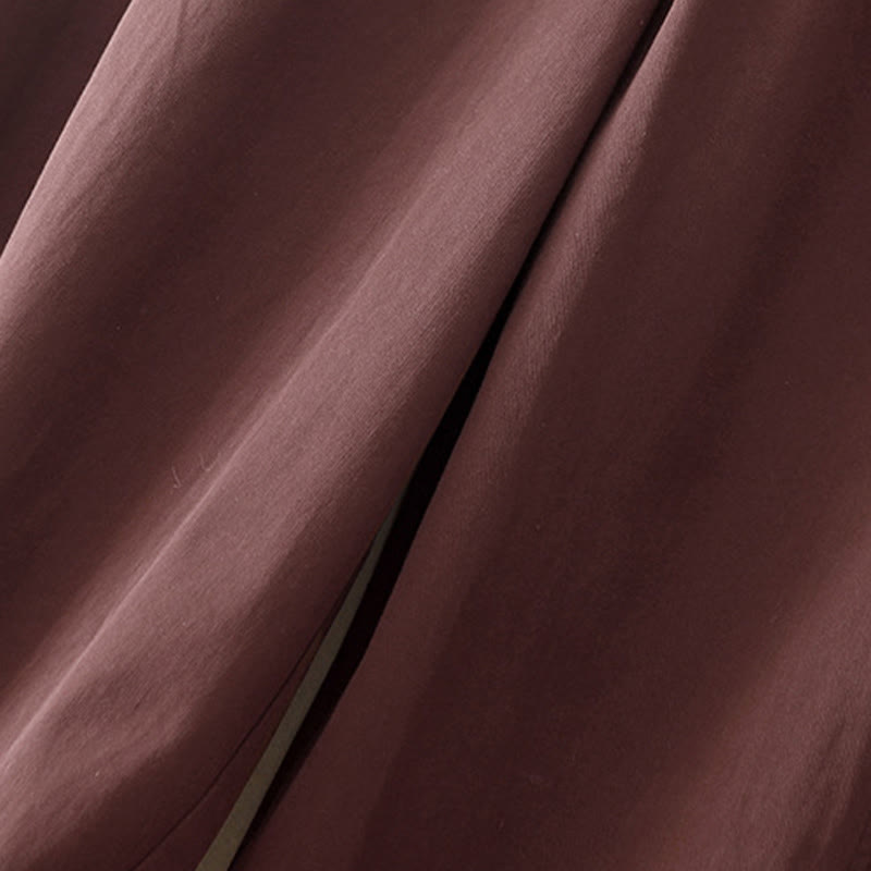 Nimara Ritual Plain 7-8 Length Women's Harem Cotton Pants With Pockets