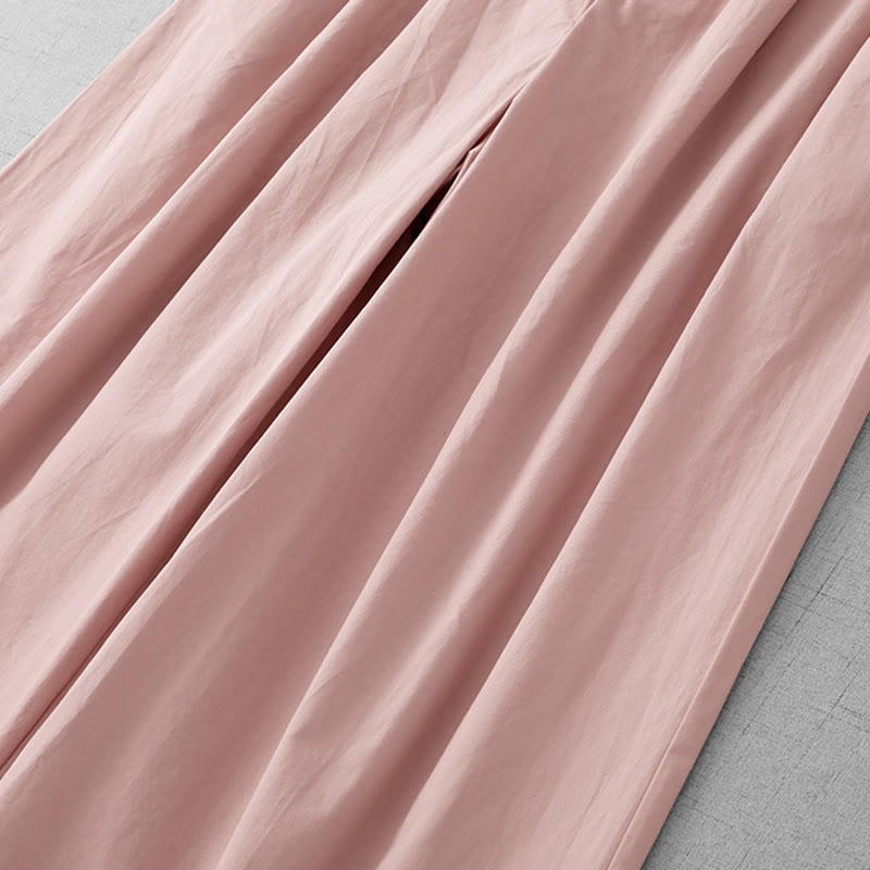 Nimara Ritual Casual Plain Polyester Women's 7-8 Length Wide Leg Pants With Pockets