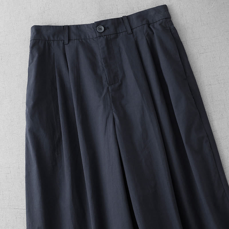 Nimara Ritual Casual Plain Polyester Women's 7-8 Length Wide Leg Pants With Pockets