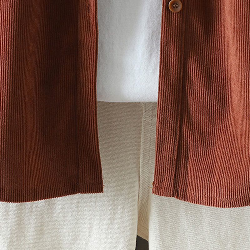 Nimara Ritual Corduroy Women's Cotton Long Sleeve Jacket With Pockets
